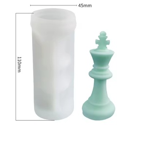 Moules en silicone pour bougies, figurines d'échecs de la série Chessman, décorations DIY faites maison - Product Image 6