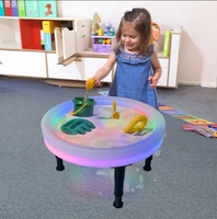Table de peinture au sable sensoriel pour enfants, table de salon pour enfants, table ronde multicolore en PE, mobilier intelligent pour enfants de style nordique