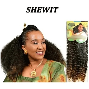 Venta al por mayor personalización <span class=keywords><strong>Olivia</strong></span> Shewit Hair Bundle Set 18 pulgadas tejido sintético Premium Curl trenzas como el cabello humano - Product Image 2