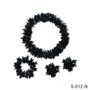 Bracelet hawaïen avec fleur pour femmes, serre-tête Leis Luau, bandeau de cheveux, collier, vacances à la plage, été - Product Image 6