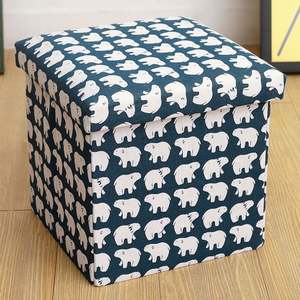 Taburete de Almacenamiento Plegable que Ahorra Espacio, Otomana para Guardar Ropa y Juguetes, Fácil de Montar - Product Image 1