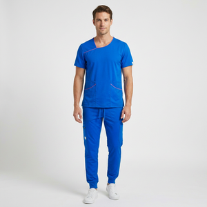 High Quality Hospital <b>Scrubs</b> <b>Uniform</b> Set Nurse Polyester Spandex Women <b>Scrub</b> Sets <b>Uniforms</b> Nursing Men Medical <b>Scrubs</b> Suit - Product Image 1