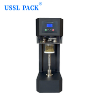 Machine de capsulage verticale entièrement automatique de table DC-166 pour couvercles de boîtes en fer blanc, plastique, café, thé, noix et aliments pour animaux de compagnie
