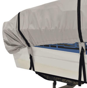 Housse de <span class=keywords><strong>bateau</strong></span> en forme de V HOTO, résistante, imperméable, anti-poussière et anti-UV, en <span class=keywords><strong>toile</strong></span> de polyester de qualité marine 600D, remorquable - Product Image 2