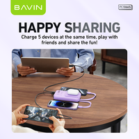 BAVIN original petit powerbank usb PC1066S charge sans fil magnétique chargeur rapide batterie externe 10000mah avec câble