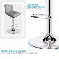 Vente en gros de meubles modernes, tabouret de Bar personnalisé en cuir PU, tabouret de Bar pivotant réglable avec dos