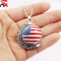 Collier drapeau de pays, collier de football américain pour femme, pendentif polyvalent et rotatif pour chaîne de pull, collier drapeau du Portugal