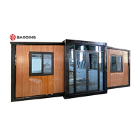 750mm Mini 15ft x 20ft Maison préfabriquée à énergie solaire extensible mobile Cabine de conteneur anti-ouragan avec toilettes