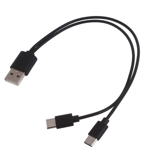 Wholesale 20cm Dual USB C Cable Splitter 2A Fast Charging 2 1 Multiple Type C Charging Y Cable for Printer Computer Cargador De