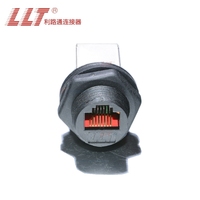 LLT RJ45 IP67 Panneau avant Ethernet extérieur Cat5e Cat6 Connecteur d'assemblage étanche