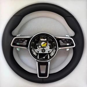 Volante de Fibra de Carbono Compatible con Porsche Panamera Cayenne <span class=keywords><strong>Macan</strong></span> 718 911 Cayman 918 Taycan Carrera Boxster 911.2 981 987 957 - Product Image 5