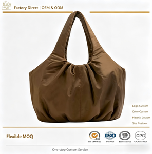 Bolso de mano informal con cremallera geométrica para mujer, de gran capacidad, portátil, ligero, de nailon PU, nuevo - Product Image 1