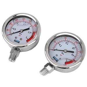 PRECISÃO 2.5 polegada 304 Ss Pressure Gauge Latão Bourdon Tubo Side Mount Vacuum Manômetro - Product Image 4