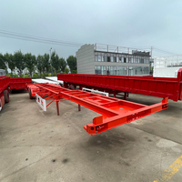 Semi-remorque châssis squelette 3 essieux 40 pieds de fabrication chinoise, camion plateau porte-conteneurs squelette 45 pieds