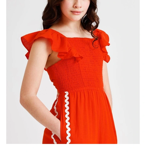 Robe d'été en coton pour filles avec un design moderne et mignon, matière respirante et confort facile pour les jeux et les activités de plein air - Product Image 2