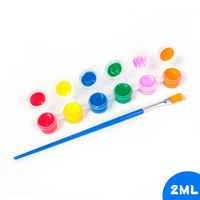 Ensemble de peinture aquarelle vibrante de 2 ml, 6 pièces, 12 couleurs, pour enfants de 3 ans et plus, artisanat DIY, peinture sur poupées en plâtre et décorations de cerfs-volants