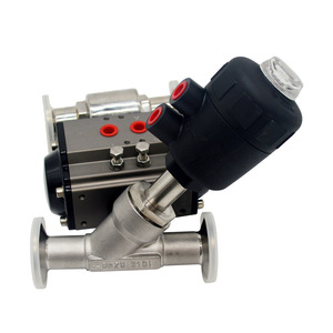 วาล์วปรับมุม 316L สแตนเลสสตีล ไตรแคลมป์ 1 นิ้ว ซีล PTFE สำหรับของเหลว - Product Image 1