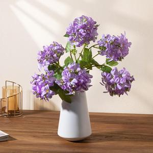 Fleurs artificielles d'hortensia Meng Jie en soie blanche pour décoration intérieure et accessoires de mariage - Product Image 2
