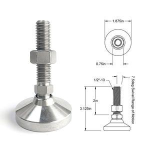 Высокое качество 1/2-13UNC нержавеющая сталь сверхмощная машина Выравнивающая ножка индивидуальный Винт поворотный выравниватель - Product Image 2