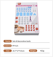 Cuisine DIY 65pcs Gâteau Cuisson Décoration Tip Sets avec Boîte de Couleur