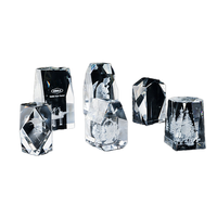 Cubo di Cristallo Personalizzato con Incisione Laser 3D e Stampa UV, Varie Dimensioni, Blocco di Cristallo K9 Trasparente