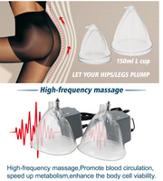 Machine de thérapie par ventouses multi-tasses avec 3 poignées en silicone et plastique Caractéristiques d'amélioration du sein sous vide et de levage des fesses et des hanches