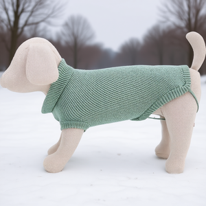 Pull pour chien en tricot vert sauge, taille XL 70 cm, pour chiens de petite et moyenne taille, vêtements chauds d'hiver - Product Image 3