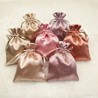 Pochette Cadeau Personnalisée Réutilisable en Soie Satinée avec Cordon de Serrage, Luxe, pour Cheveux, Bijoux, Cosmétiques, Maquillage, Téléphone Portable, Chaussures, Emballage de Bonbons, Marque YW