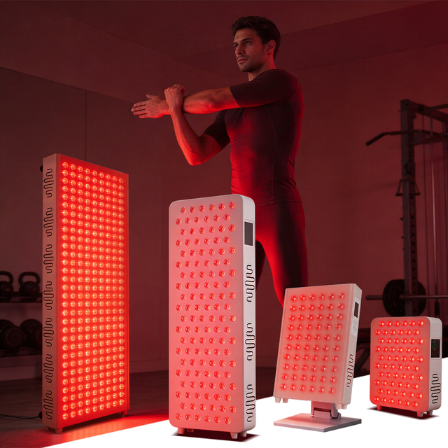Standing Type Red Light Therapy Panel Touch Screen Remote Controller Wall Bracket Home Use Full Body Light Therapy Device