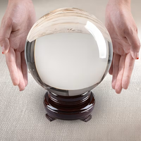 Boule de cristal de haute qualité pour la photographie, sphère en cristal K9, cadeau artisanal décoratif avec base en option