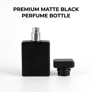 Botella de <span class=keywords><strong>Perfume</strong></span> Cuadrada de Vidrio Premium con Pulverizador Plateado y Tapa Facetada, Recargable, Frasco Vacío para Decantación de <span class=keywords><strong>Perfume</strong></span> - Product Image 1