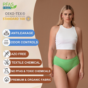 Bragas Menstruales de Fibra de Bambú con 4 Capas y Logo Personalizado, Ropa Interior Sostenible sin PFAS a Prueba de Fugas para Flujo Abundante para Mujer - Product Image 4