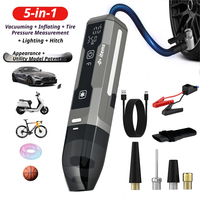 Démarreur de voiture 5 en 1 ABS, gonfleur de pneus, kit d'urgence pour voiture 14,8 V avec manomètre numérique