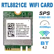 Carte adaptateur combinée Wi-Fi + BT 4.2 <span class=keywords><strong>RTL8821CE</strong></span> 802.11AC 1X1, carte réseau sans fil SPS M915621-001 pour série ProBook 450 G5 PB430G5 - Product Image 2