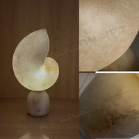 Lampe de table électrique LED en résine de luxe avec base d'ampoule E14, lampe de chevet décorative moderne, éclairage intérieur