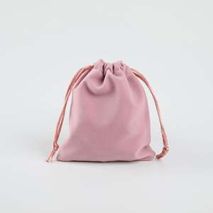 Petite pochette de luxe en velours pour bijoux, logo personnalisé, sac en velours recyclable pour bagues, boucles d'oreilles, colliers, montres, accessoires - Product Image 2