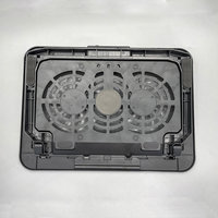 Alas Pendingin Laptop Ergonomis Aluminium Kipas Ganda Ultra-Senyap dengan Hub USB 2-Port dan Desain Pendingin Udara