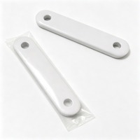 Clip en fer pour rideau vertical anti-vent et anti-moustiques, avec bande de poids anti-ligne de descente et deux trous, pour tissu de tente