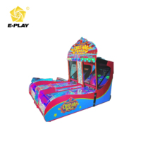 Máquina de Lanzamiento de Bolas Locas para Centros Comerciales, Juego de Arcade Personalizable con Monedas, para 2 Jugadores, con Sensor de Movimiento y Luces Intermitentes