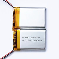 Batterie LiPo 3,7 V 1200 mAh LP603450 Série 603450 Rechargeable Li-Polymère pour l'alimentation des produits numériques Stock pour utilisation sur ordinateur portable