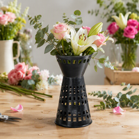 Tube en plastique pour bouquet, support intérieur robuste pour fleuriste, emballage personnalisé