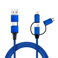 Cable de Carga Rápida 5 en 1 de 60W con Trenzado de Nailon de Primera Calidad, USB-A/Tipo-C/8 Pines/Micro, para Regalos Promocionales Empresariales