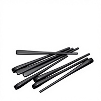Embouts de branches de lunettes en acétate noir courts, universels, sans distinction gauche/droite, lisses, antidérapants, accessoires métalliques pour lunettes
