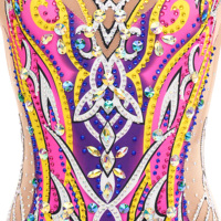 YIZHIJIAN Justaucorps de Gymnastique Rythmique pour Filles Grande Taille Vêtements de Danse Exotique Robe de Danse Performance pour Enfants et Femmes Costumes Personnalisés