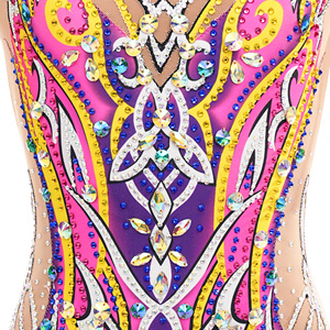 Body per ginnastica ritmica YIZHIJIAN ragazze taglie forti abbigliamento da ballo esotico per bambini Performance abito da ballo femminile costumi personalizzati - Product Image 6