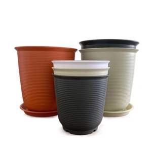 High quality plastic flower pots for planter with tray grow flower pot or other garden pots&planters