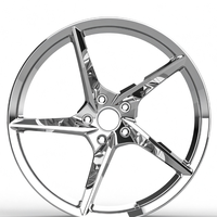 Jantes en alliage d'aluminium forgé BORSU personnalisées de 15 à 26 pouces, monobloc, cinq branches, 5x120, pour Corvette C7 C8 Z06 ZR1 Stingray