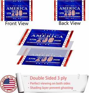 Drapeau des États-Unis 250e anniversaire, 3x5, polyester, double face, 3 couches, haute résistance, protection UV, résistant à la décoloration, 2 œillets en laiton - Product Image 4