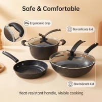 Meilleure Vente : Batterie de Cuisine en Fonte pour la Maison et la Cuisine – Ensemble Complet avec Casseroles, Poêles et Wok en Fer