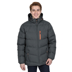 Winter <b>Warm</b> <b>Men's</b> <b>Jackets</b> Quilted Puffer <b>Jacket</b> with Hood, Water Resistant Material, and Custom Options winter <b>jacket</b> - Product Image 1